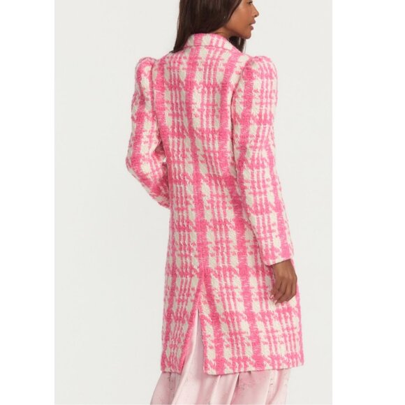 NWT LoveShackFancy Asryn Coat - Majestic Pink Tweed Pearl Button | Size S - Picture 8 of 9